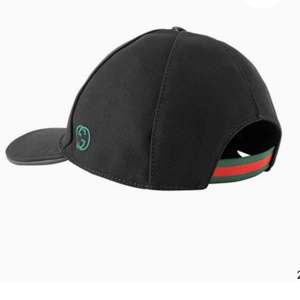 Authentic Gucci Black Cap with Green and Red Stripe - Picture 3 of 10